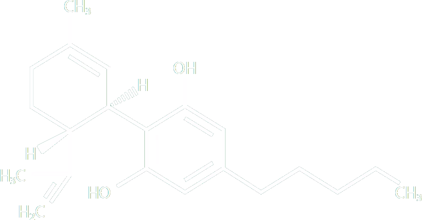 CBD Molecule structure diagram